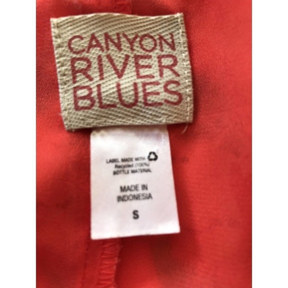 Canyon River Blues Red Floral Ruffled Tank Sz S - Picture 3 of 7